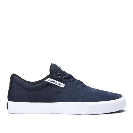 Supra Stacks II Vulc Mens Low Tops Shoes Navy UK 76QEK